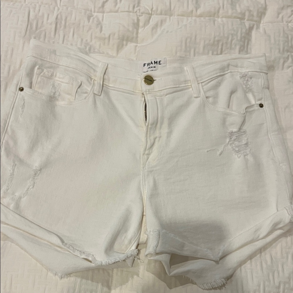 Frame Denim Women's Crisp White Jean Shorts